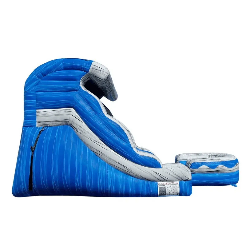 12' Ocean Wave Inflatable Slide Wet/Dry in Blue