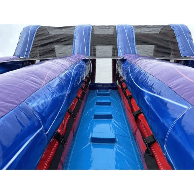 15'H Dual Lane Purple Water Slide Wet n Dry