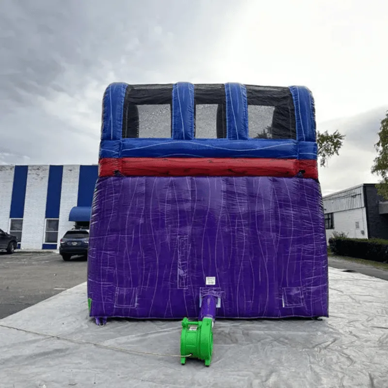 15'H Dual Lane Purple Water Slide Wet n Dry