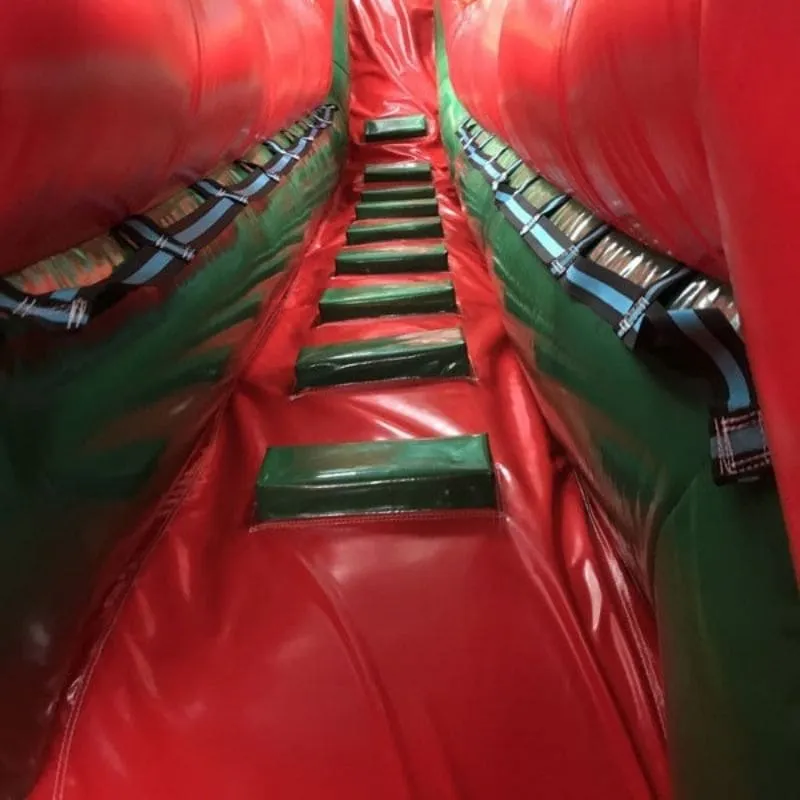 18'H Red Slide Wet n Dry with Palm Trees