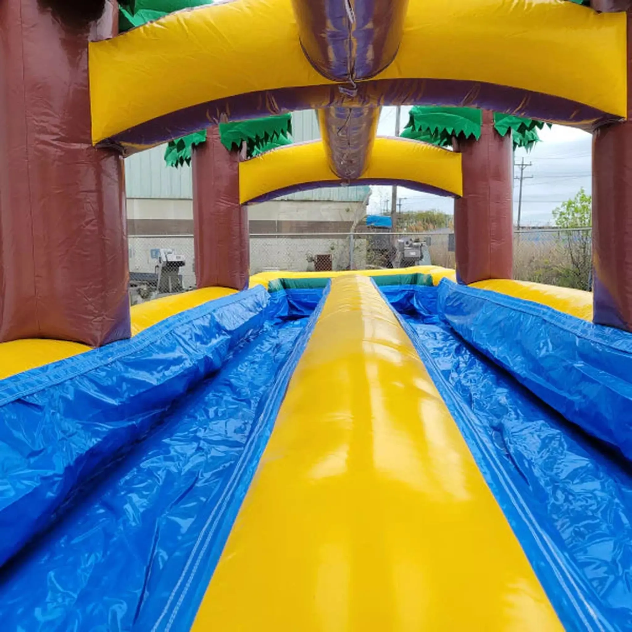 19' Dual Lane Palm Tree Screamer Slide   Slip & Splash