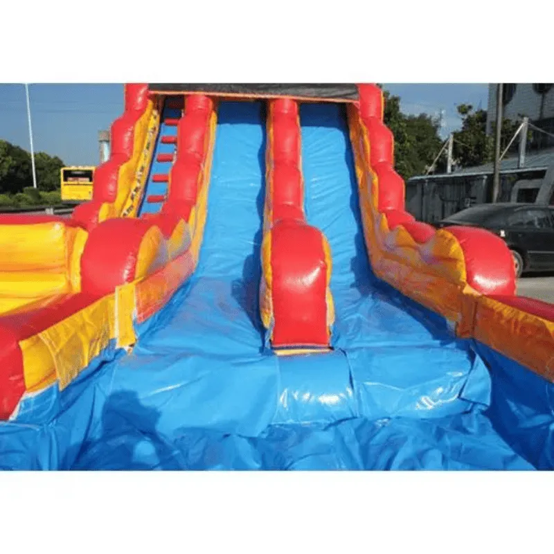 19'H 2-Lane Volcano Water Slide Wet n Dry