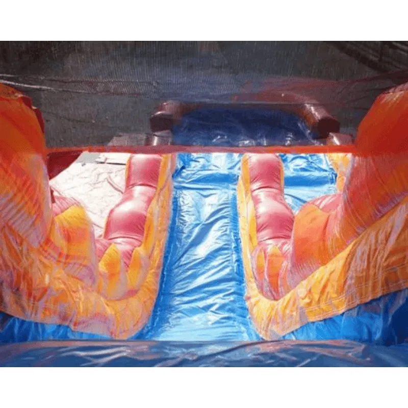 19'H 2-Lane Volcano Water Slide Wet n Dry