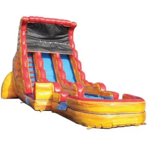 19'H 2-Lane Volcano Water Slide Wet n Dry