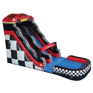 19'H Race Car Slide Wet n' Dry Checker Style