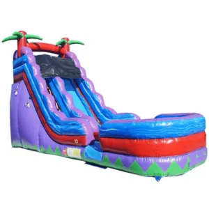 21'H Purple Super Water Slide Wet n Dry