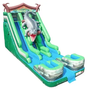 22'H Dual Lane Gator Slide Wet n Dry