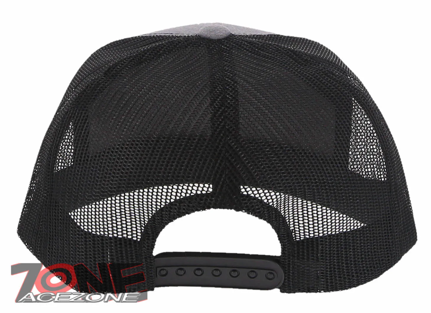 7 PANEL FLAT BILL SNAPBACK TRUCKER BASEBALL CAP HAT LIGHT GRAY