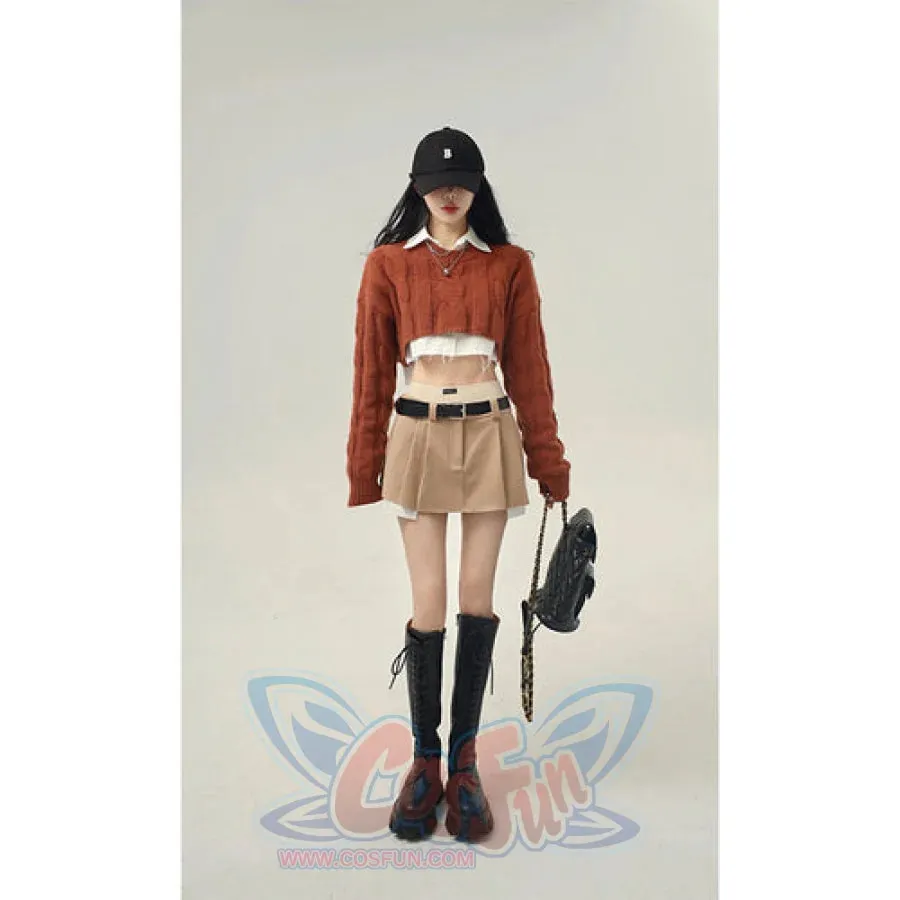 A New Loose-fitting Vintage Short Sweater For Early Spring