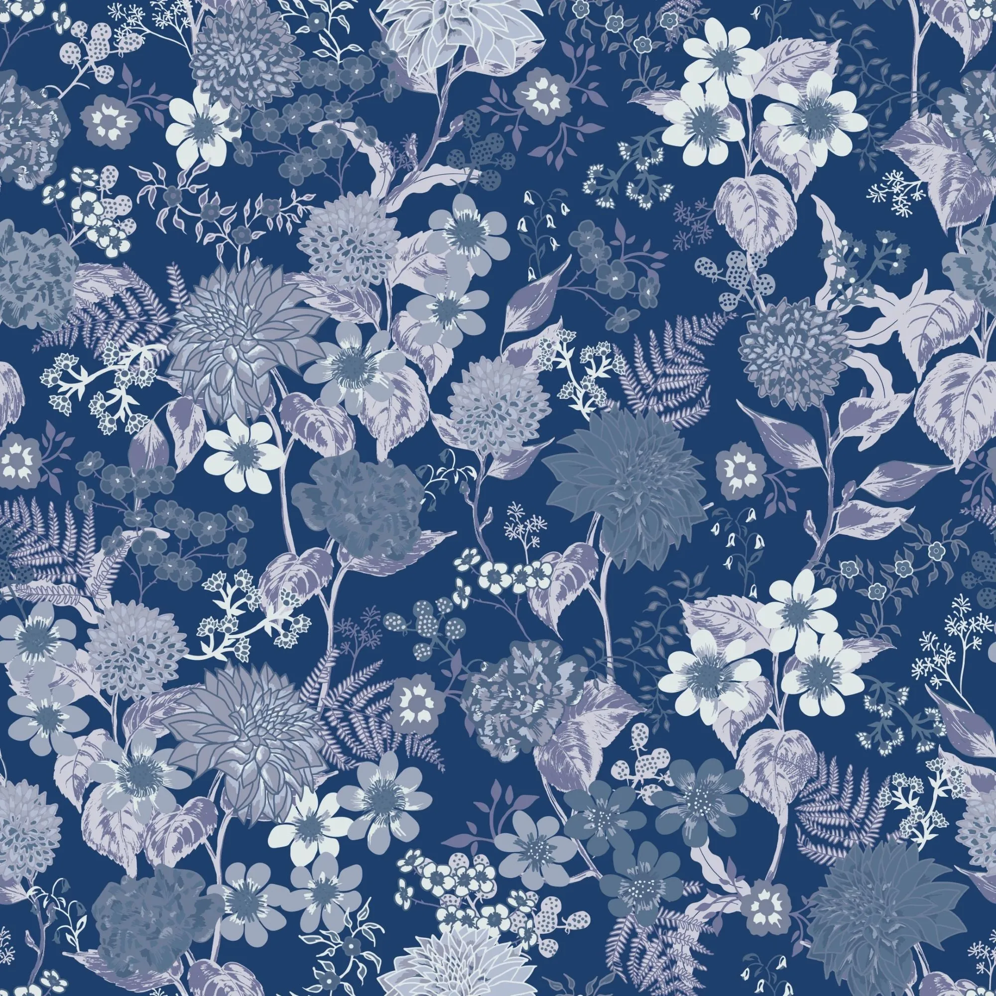 Abigail Dress in Wedgewood Flourish