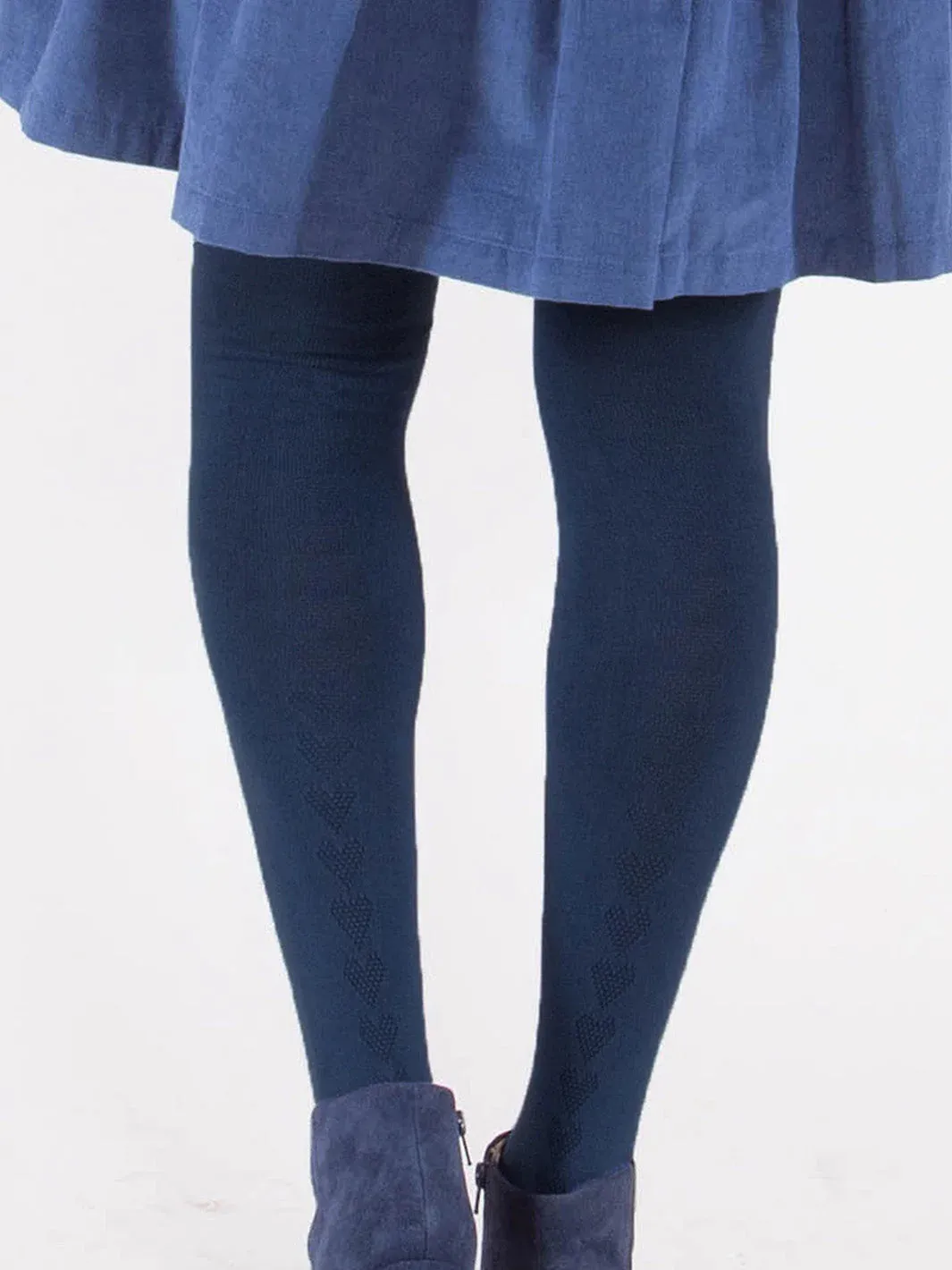 Adult Organic Knit Tights Midnight Blue