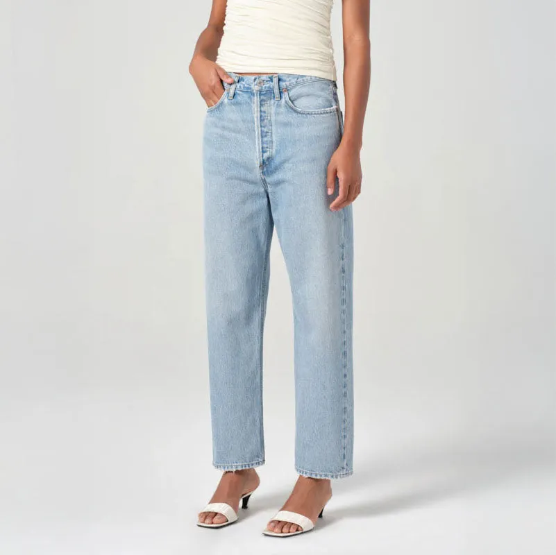 AGOLDE 90s Crop Loose Straight Leg Jeans in Force