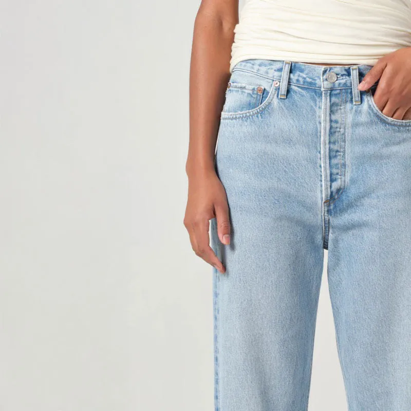 AGOLDE 90s Crop Loose Straight Leg Jeans in Force