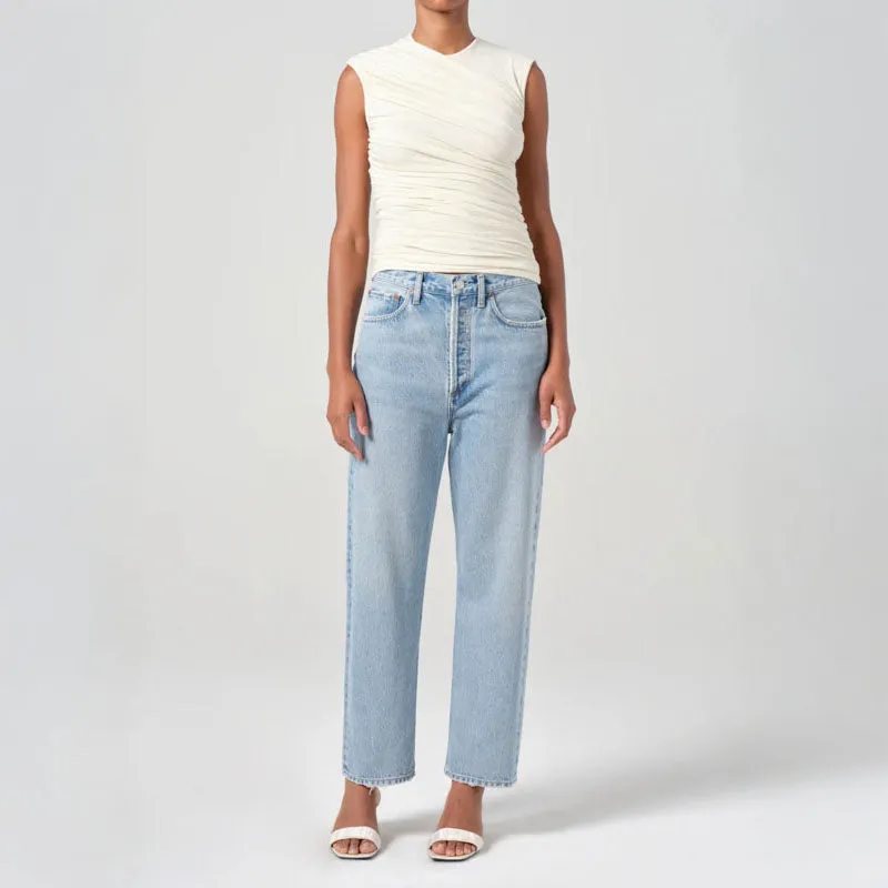 AGOLDE 90s Crop Loose Straight Leg Jeans in Force