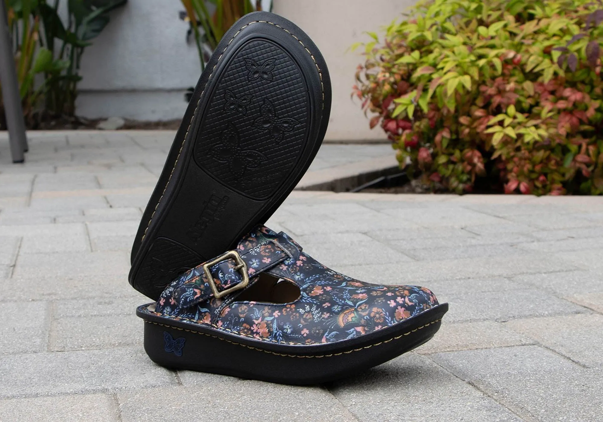 Alegria Classic Womens Leather Open Back Shoes Lax A Daisy