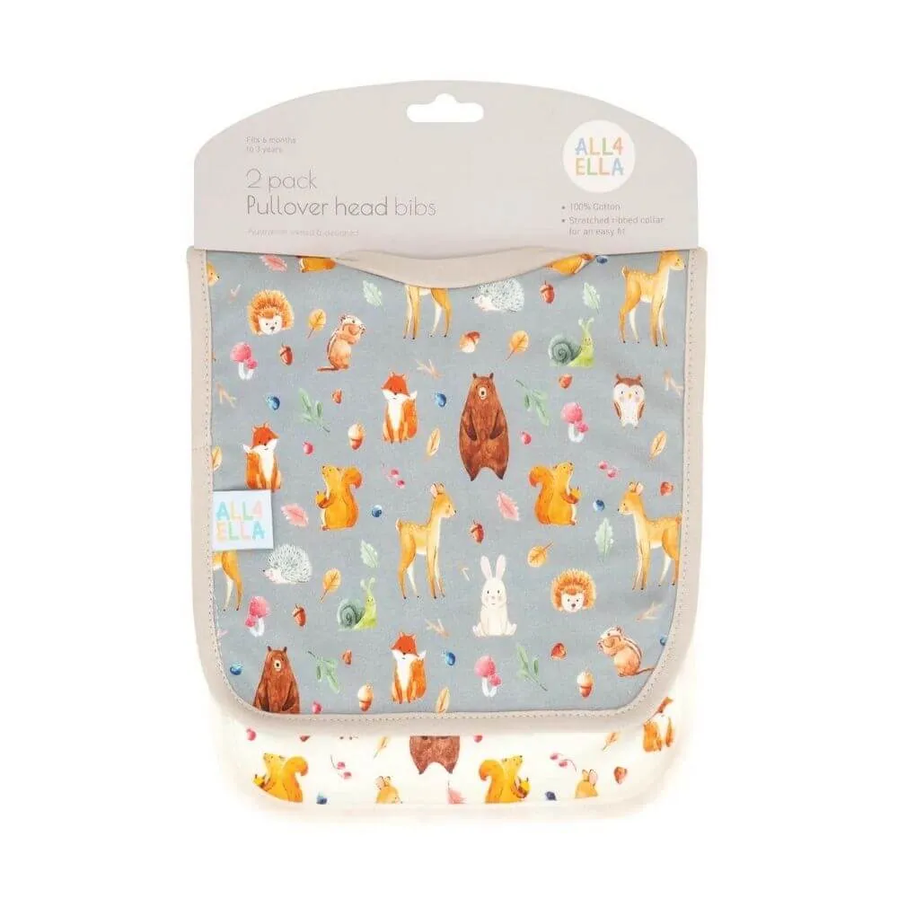 All4Ella Pullover Bibs, Forest