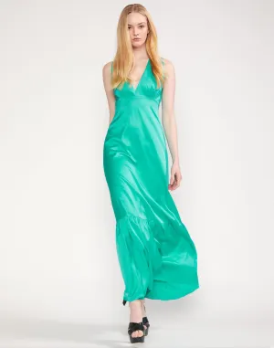 Asher V Neck Flounce Maxi Dress