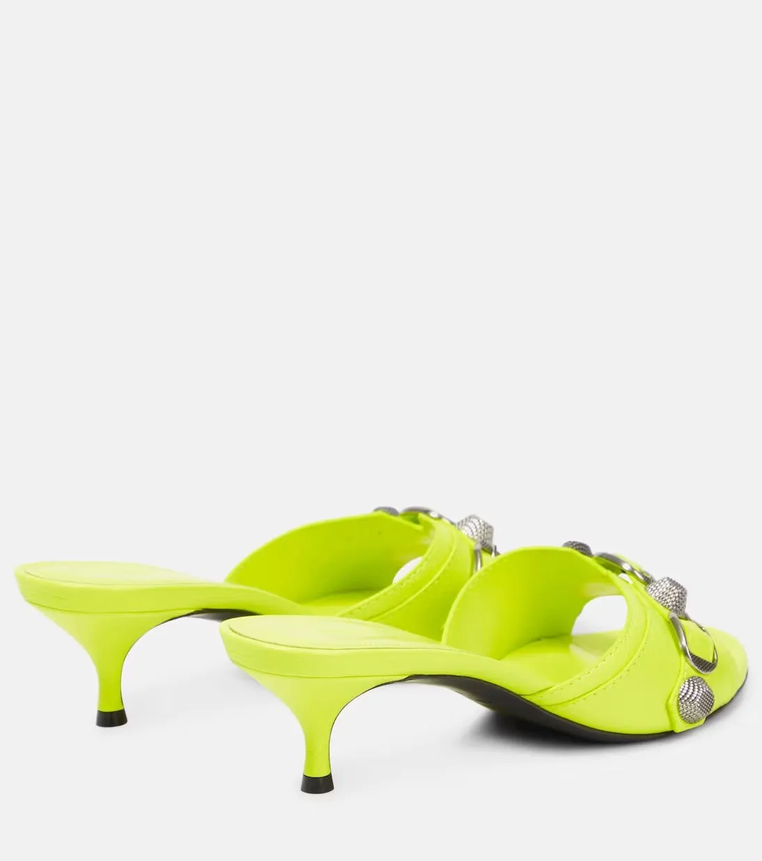 BALENCIAGA CAGOLE LAMBSKIN LEATHER MULES