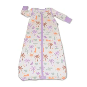 Bamboo Classic Sleeping Sack w/Detachable Sleeves 1 TOG(Boho Surf Print)