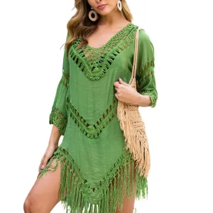 Bathing Suit 3/4 Cover Up - Green