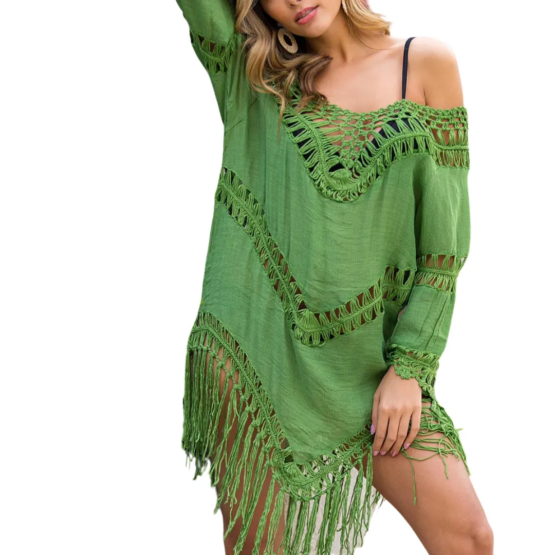 Bathing Suit 3/4 Cover Up - Green
