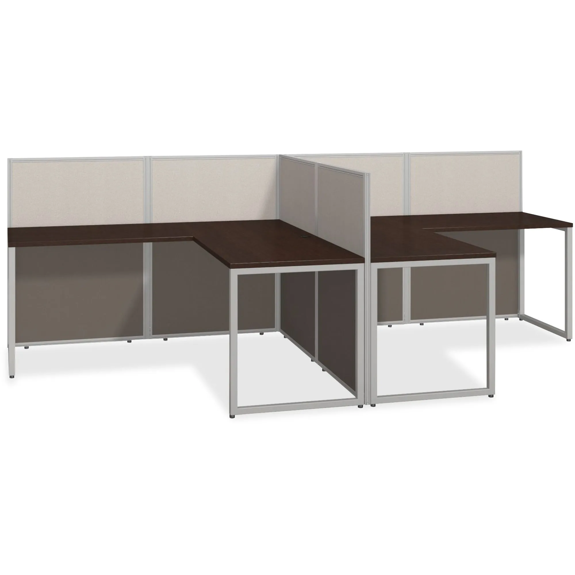 bbf Easy Office 60W 2 Person L Desk Open Office - 3-Drawer