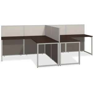 bbf Easy Office 60W 2 Person L Desk Open Office - 3-Drawer