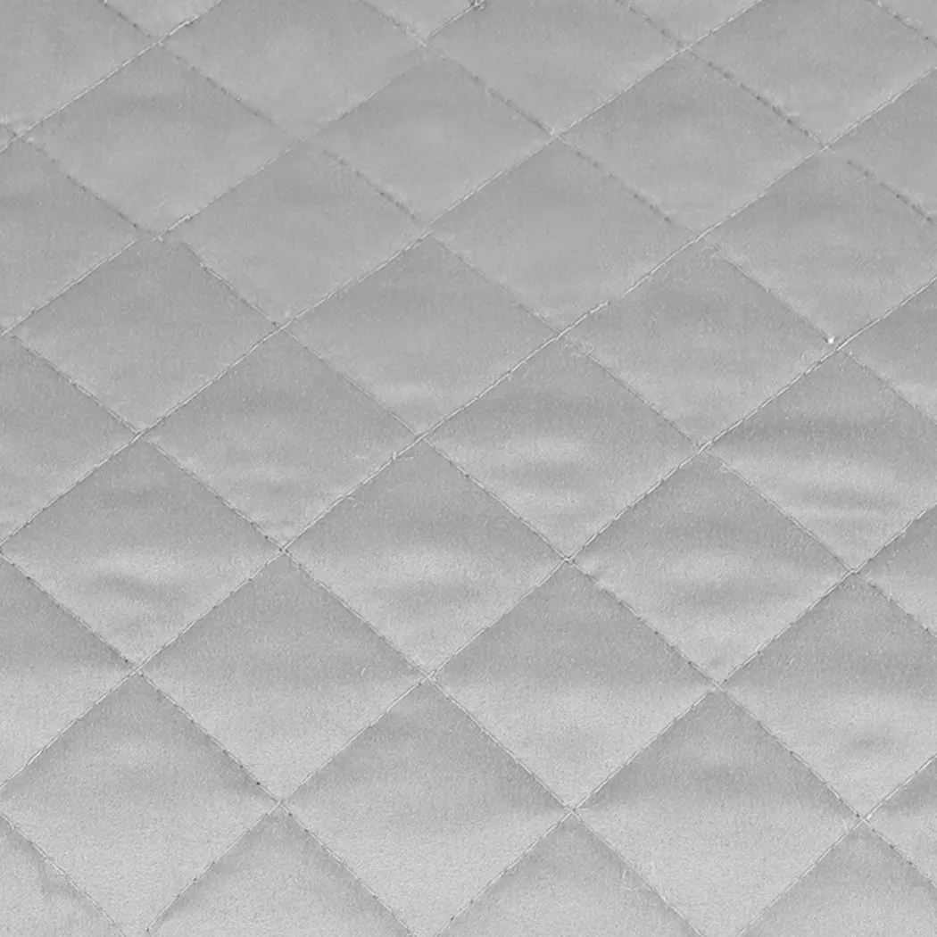 Bedspread Coverlet Set Quilted Comforter Soft Pillowcases King Grey