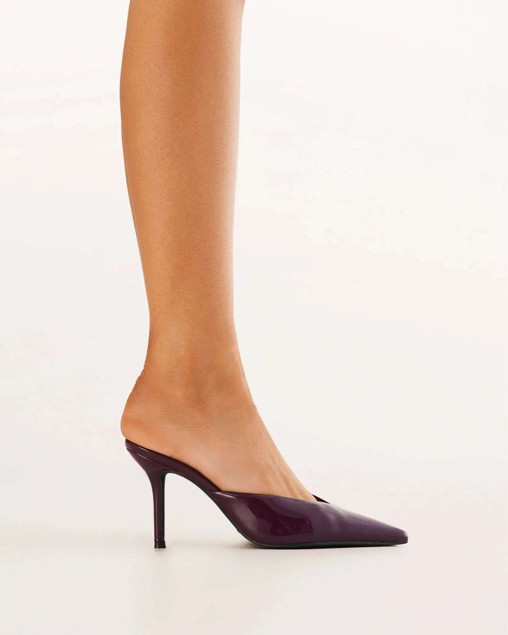 Billini Karey Pump Mule - Mulberry Patent