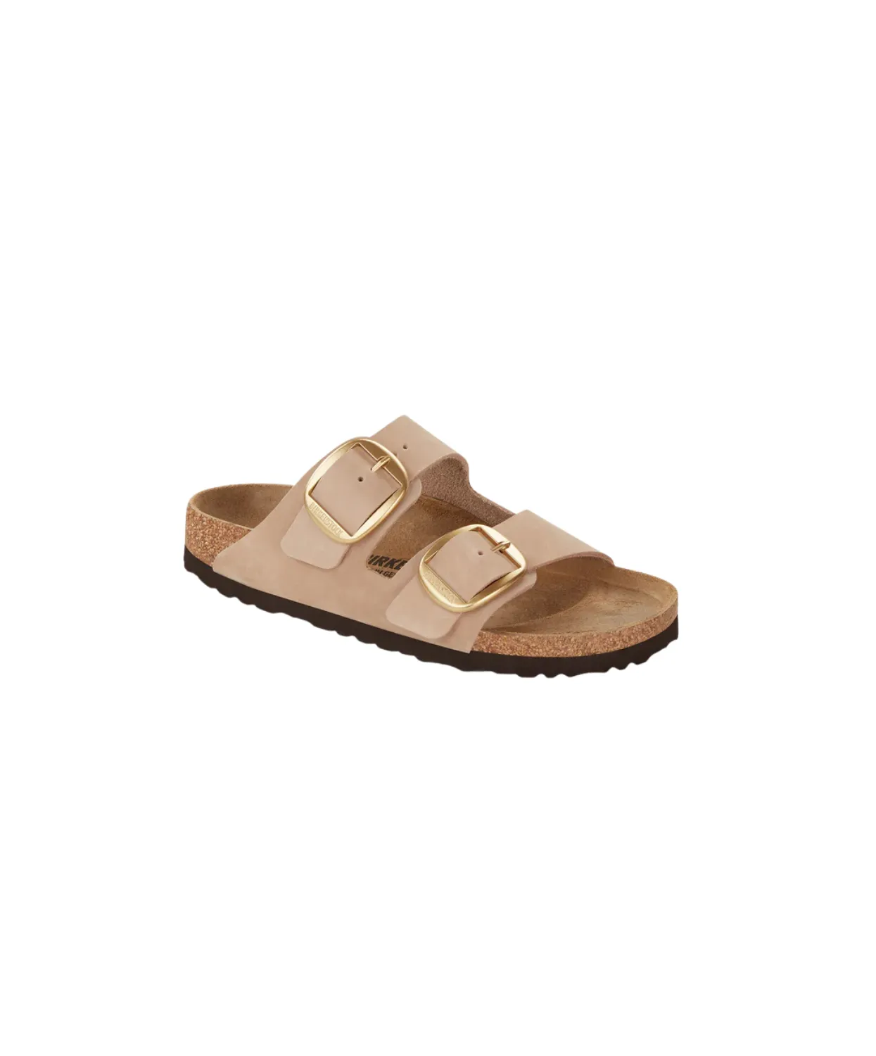 Birkenstock Arizona Big Buckle Nubuck Leather Sandcastle Sandals