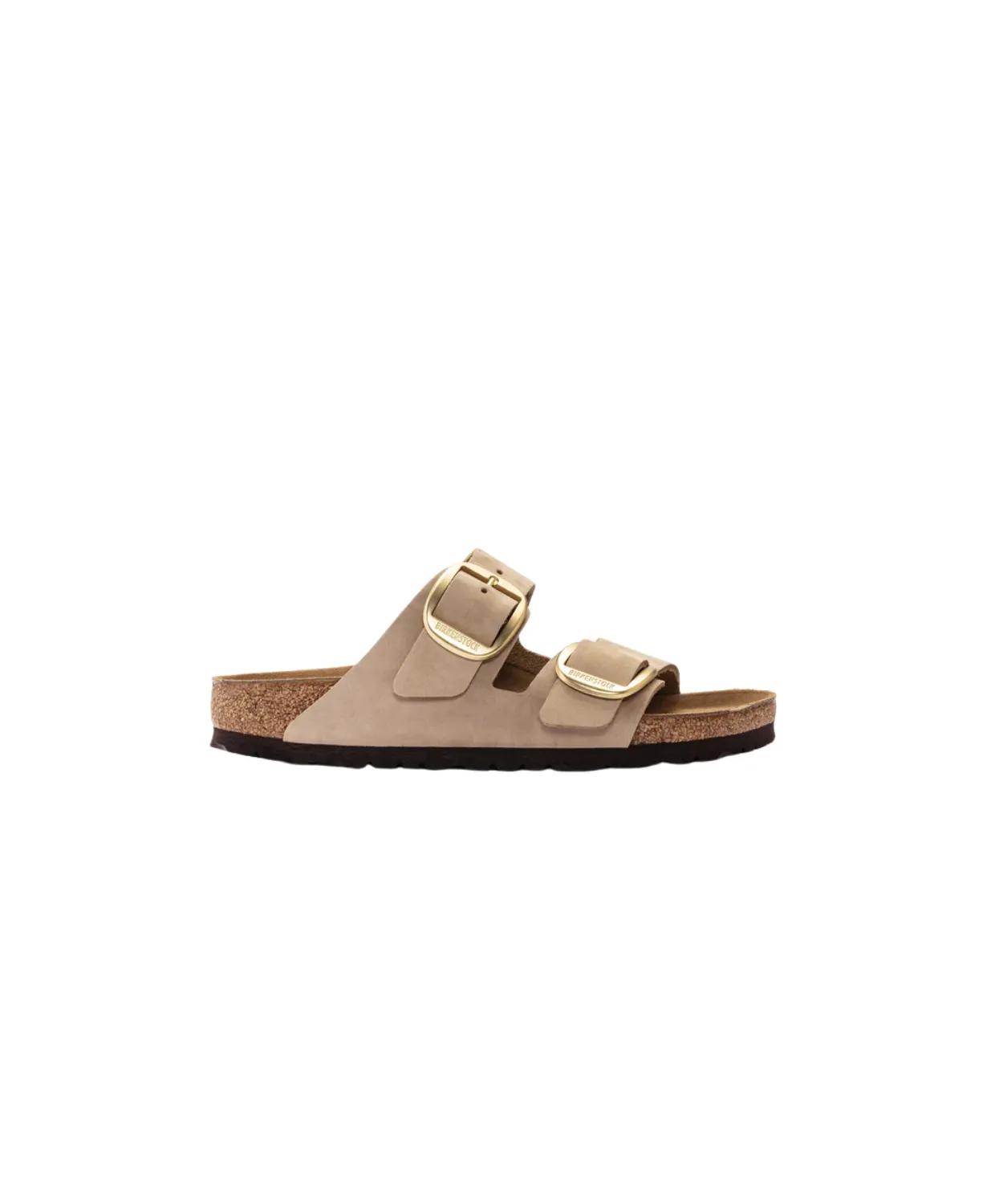 Birkenstock Arizona Big Buckle Nubuck Leather Sandcastle Sandals