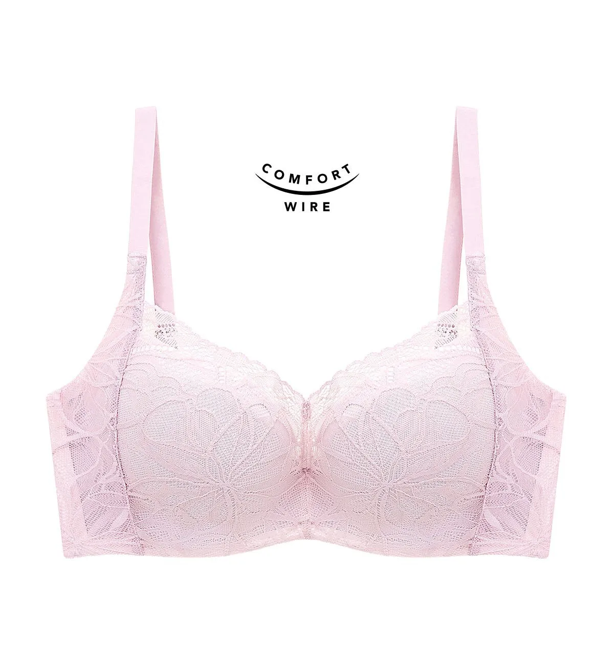 Body Make Up Illusion Lace Wired Half Cup Padded Bra