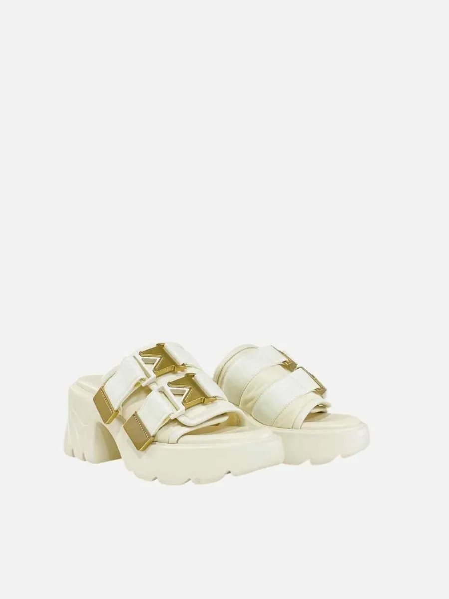 BOTTEGA VENETA Flash Buckle Off-white Mules 39