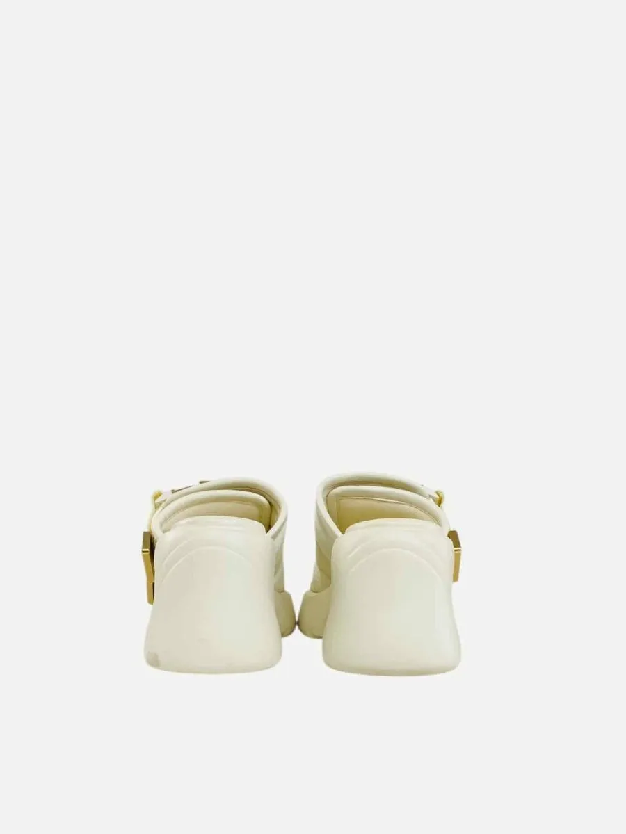 BOTTEGA VENETA Flash Buckle Off-white Mules 39