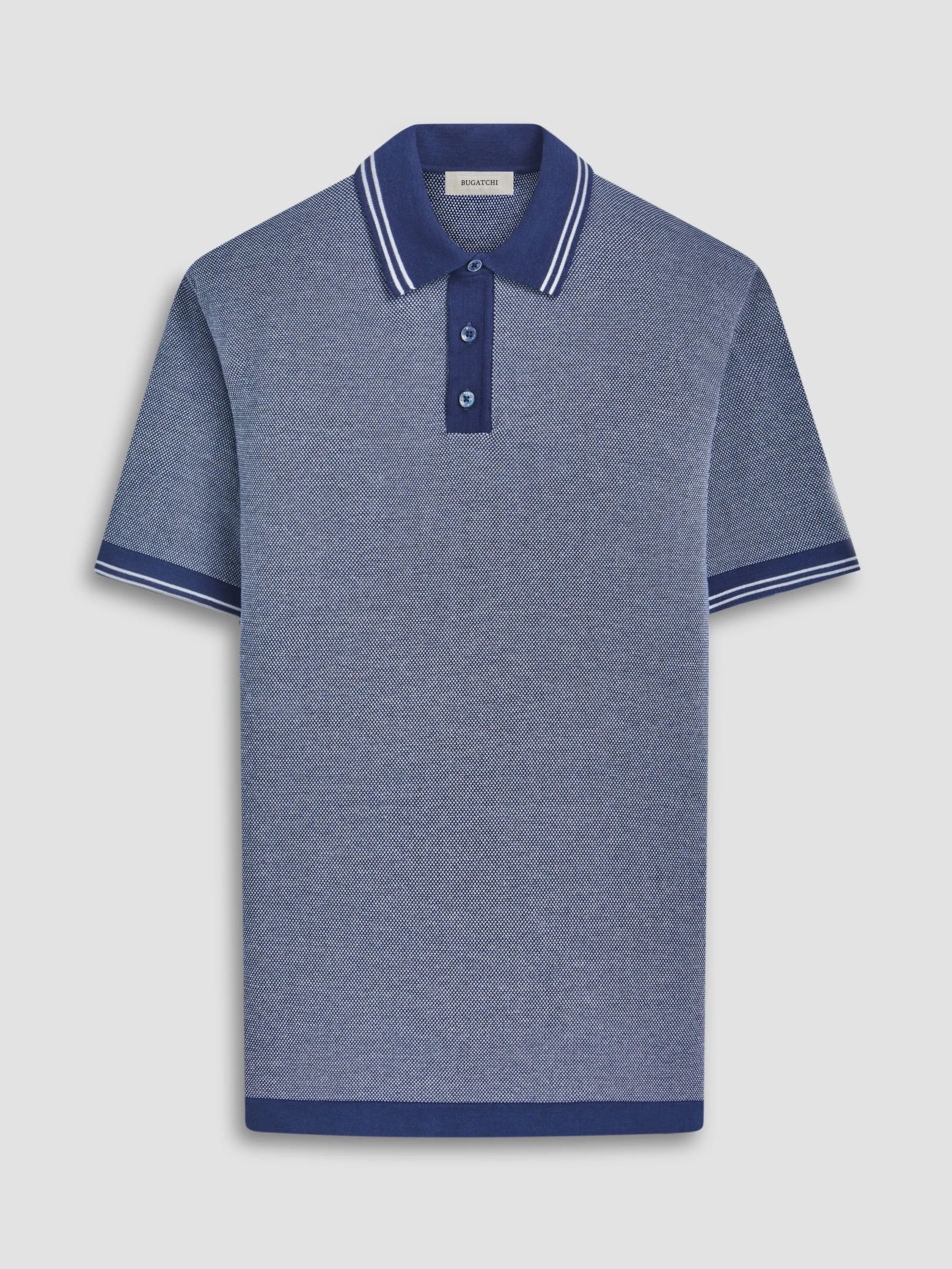 Bugatchi 3 Button Sweater Polo - Navy