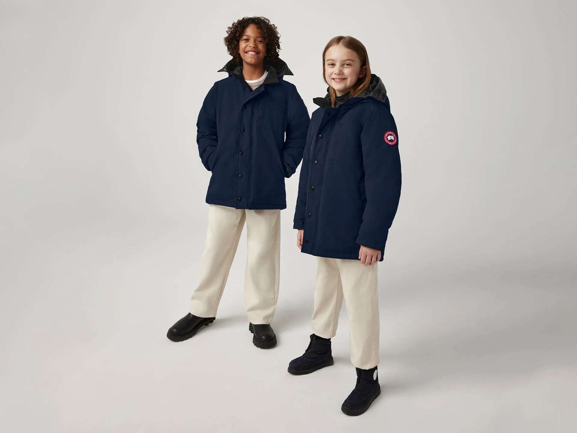 Canada Goose Youth Logan Parka - Atlantic Navy No Fur