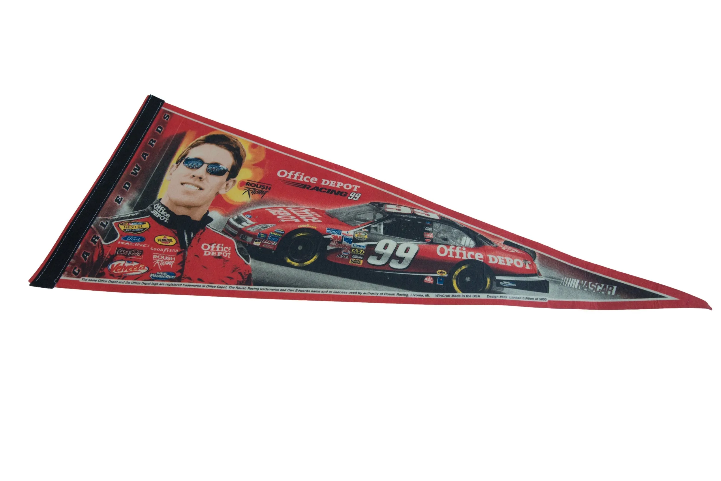 Carl Edwards Nascar Felt Flag Pennant