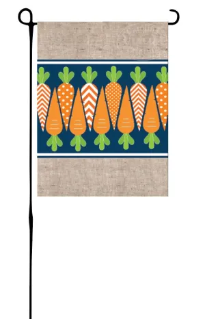 Carrots on Navy Garden Flag