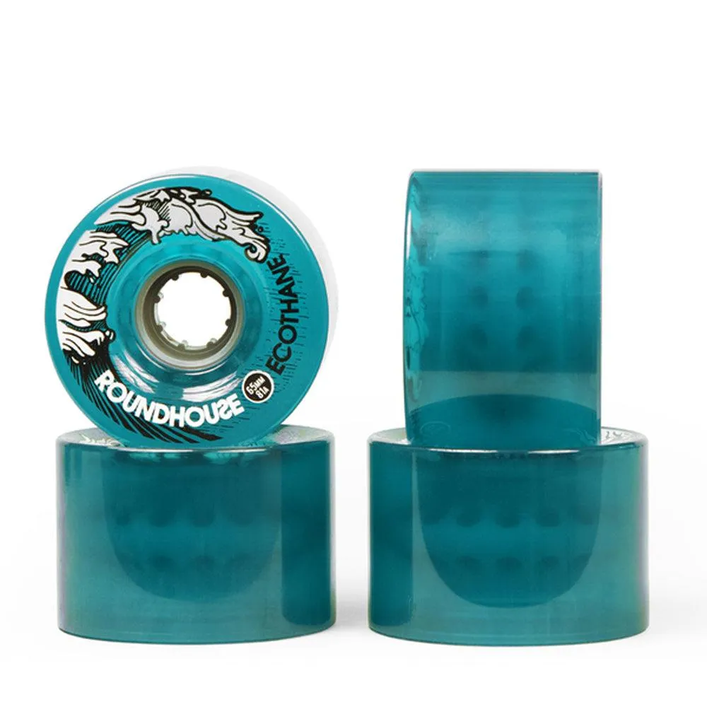 Carver Surfskate Cruiser Skateboard Wheels Roundhouse Ecothane Aqua Mags 81a