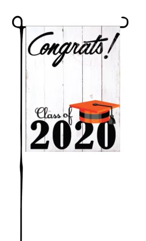 Class of 2020 - Orange & Black - Garden Flag