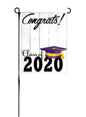 Class of 2020 - Purple & Yellow - Garden Flag