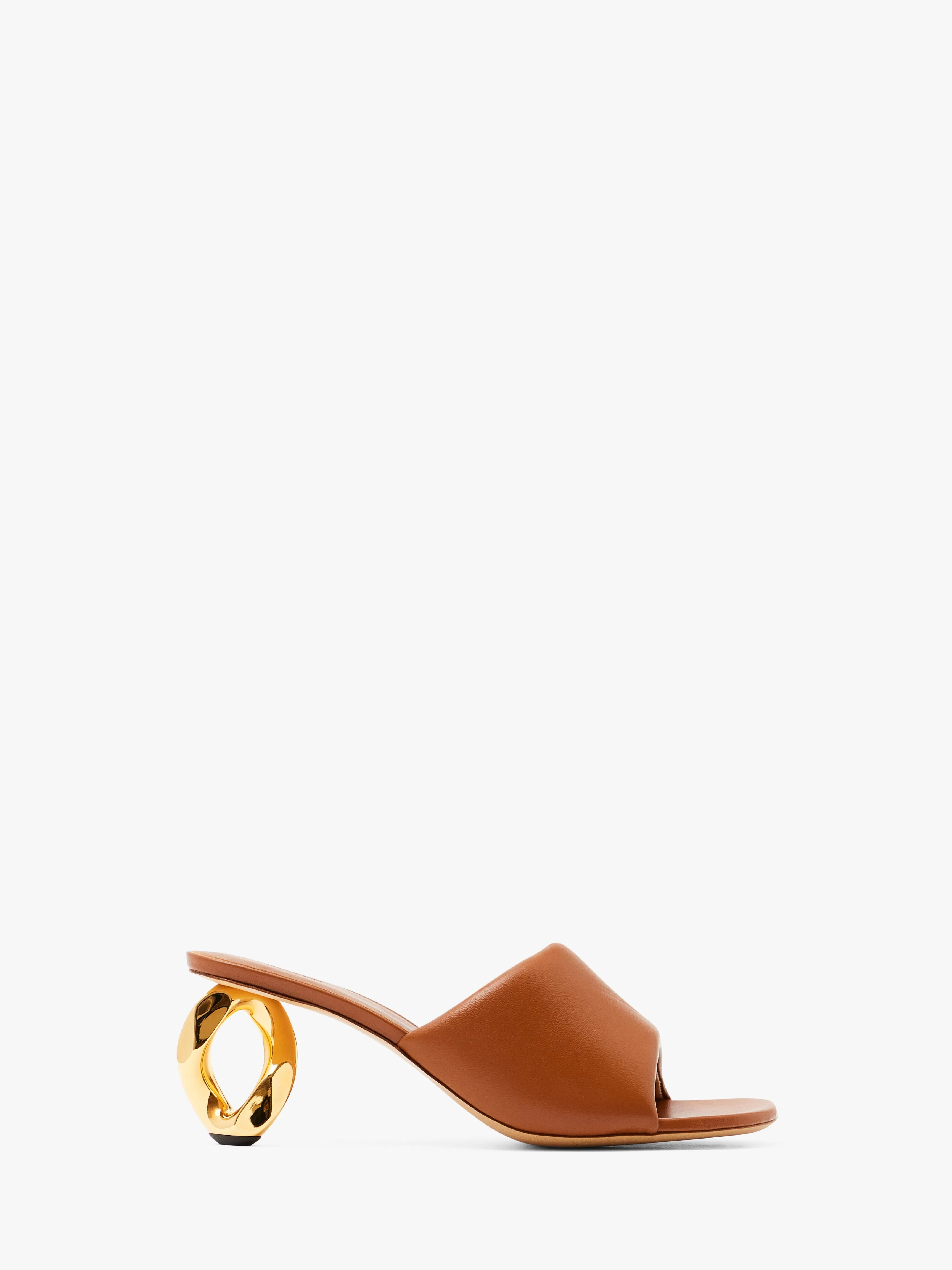 CL_CHAIN HEEL OPEN MULE - GOLD CHAIN - BLACK_SN0076LA0161