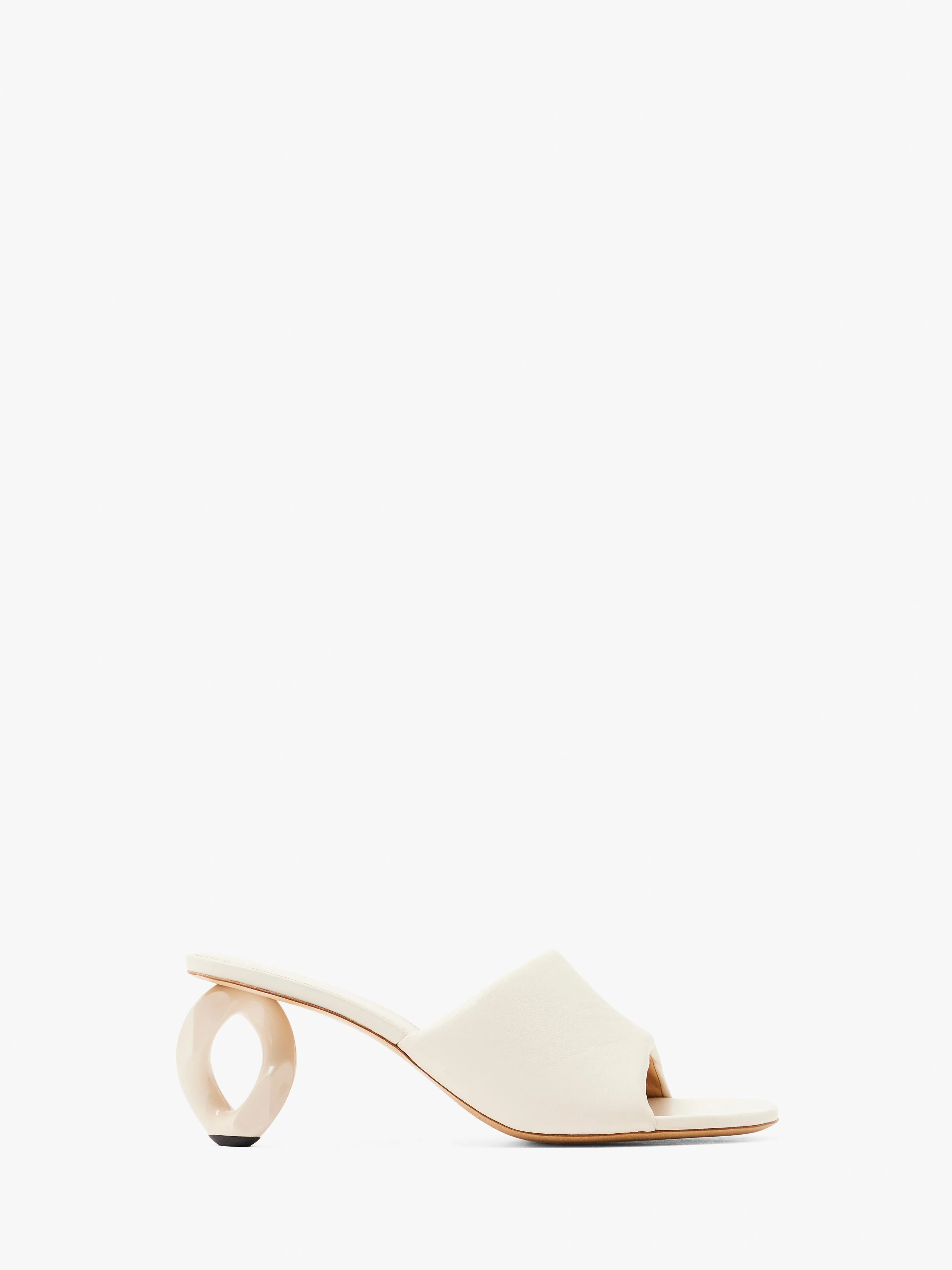 CL_CHAIN HEEL OPEN MULE - TONAL CHAIN - OFF WHITE_SN0100LA0161