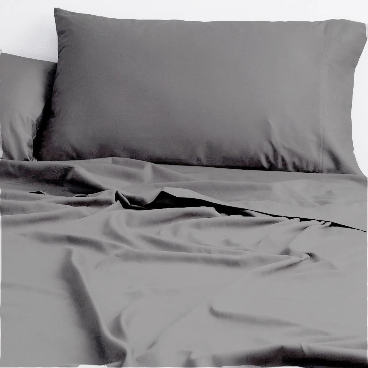 Cloud Linen 250 Thread Count Organic Cotton Sheet Sets - Charcoal