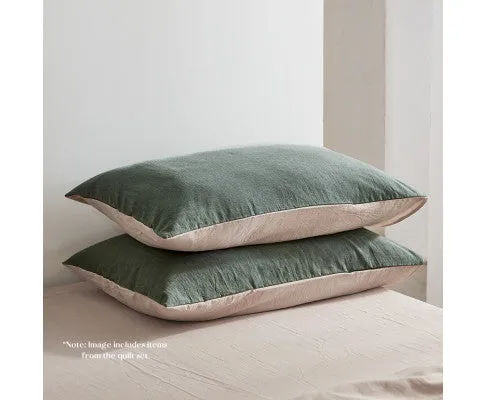 Cosy Club Sheet Set Cotton Sheets - Green Beige