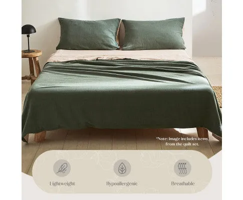 Cosy Club Sheet Set Cotton Sheets - Green Beige