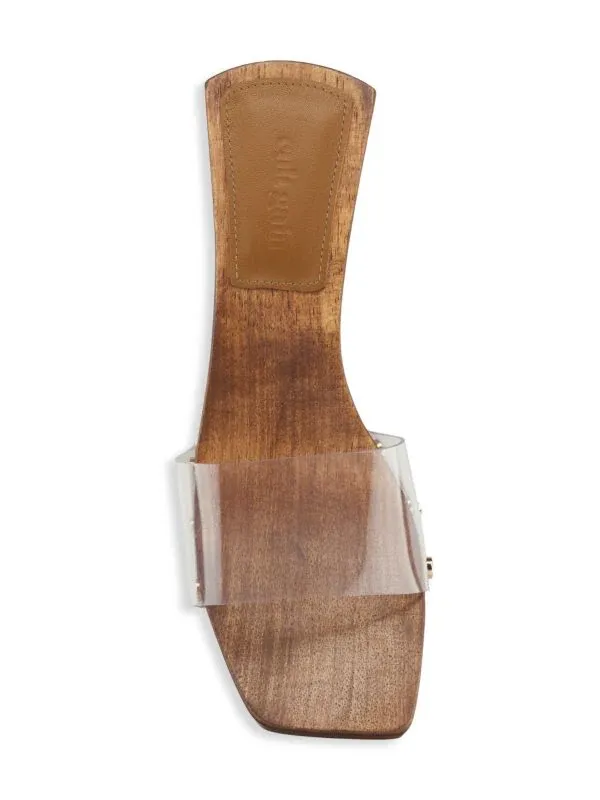 CULT GAIA NIA WOODEN SPHERICAL HEEL SANDALS