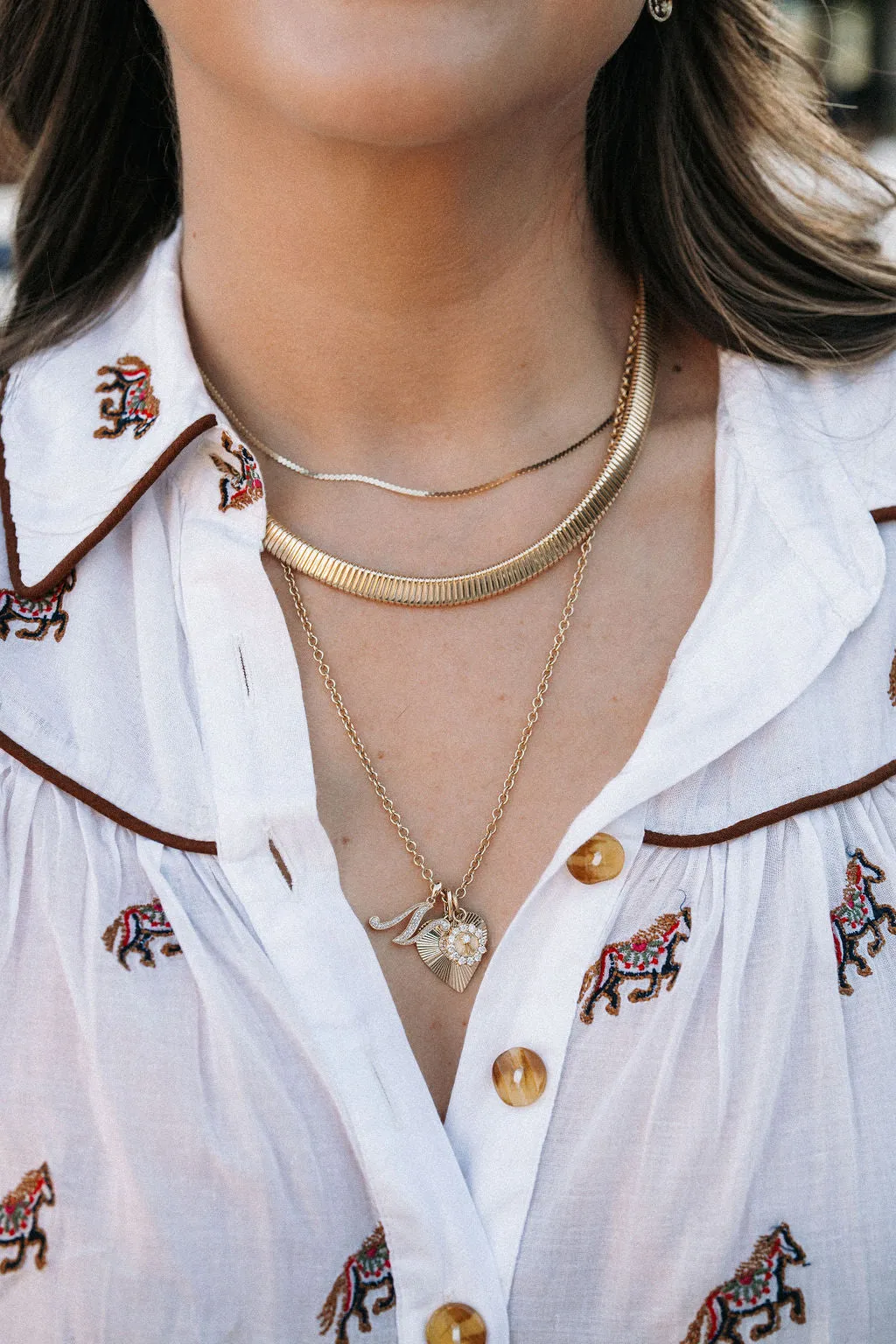 Dainty Braided Flat Gold Chain Necklace