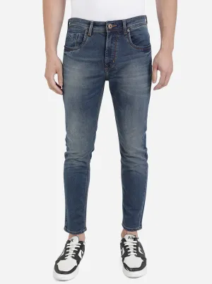 Denim Blue Washed Slim Fit Jeans | Greenfibre