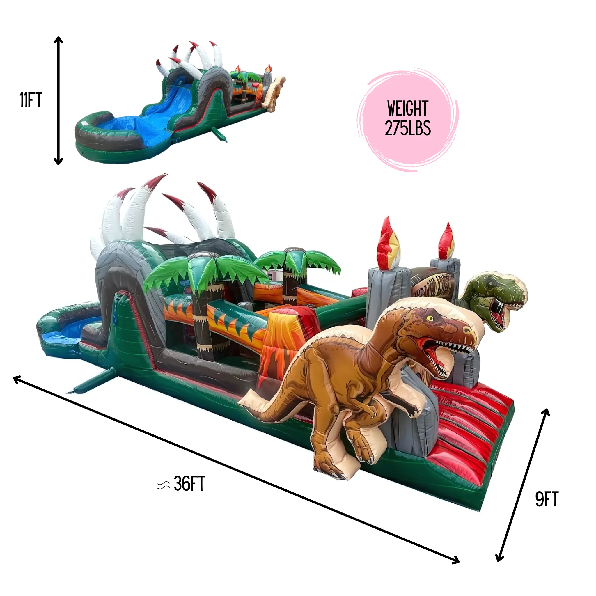 Dinosaur Kingdom Obstacle Course Wet/Dry